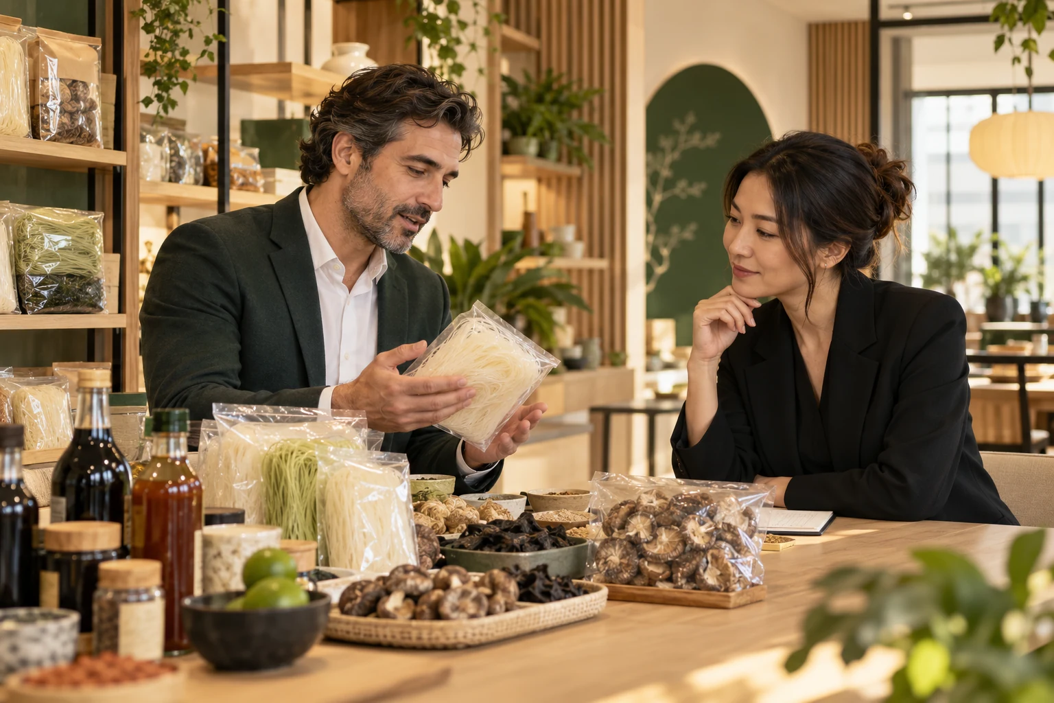 Immagine concettuale di un referente commerciale che assiste un cliente professionale